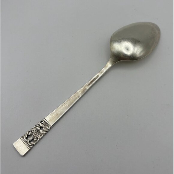 Oneida Community Coronation Tablespoon Floral Motif Vintage Flatware Spoon - Picture 2 of 7